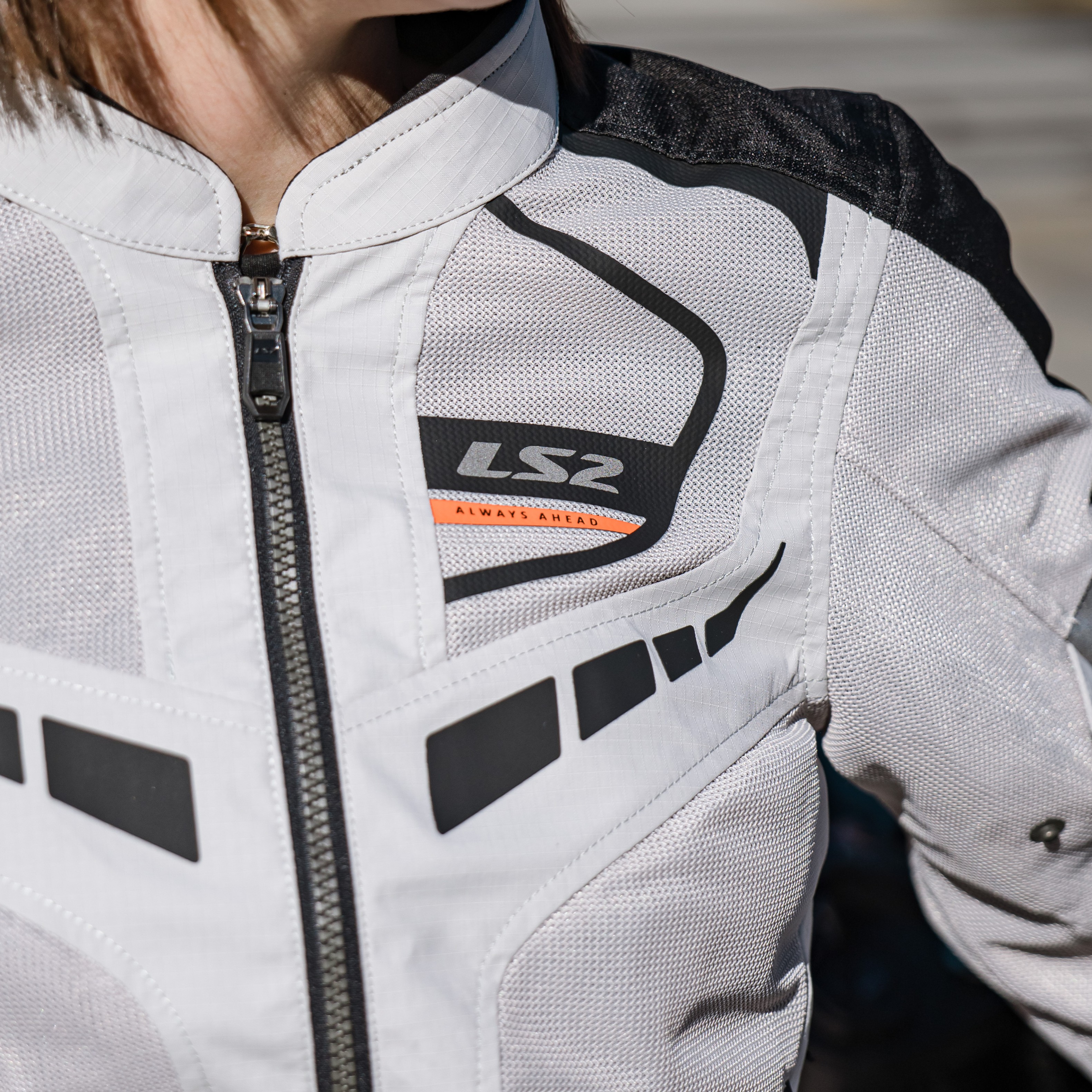 Campera Ls2 Garda Air Mujer Negra / Gris